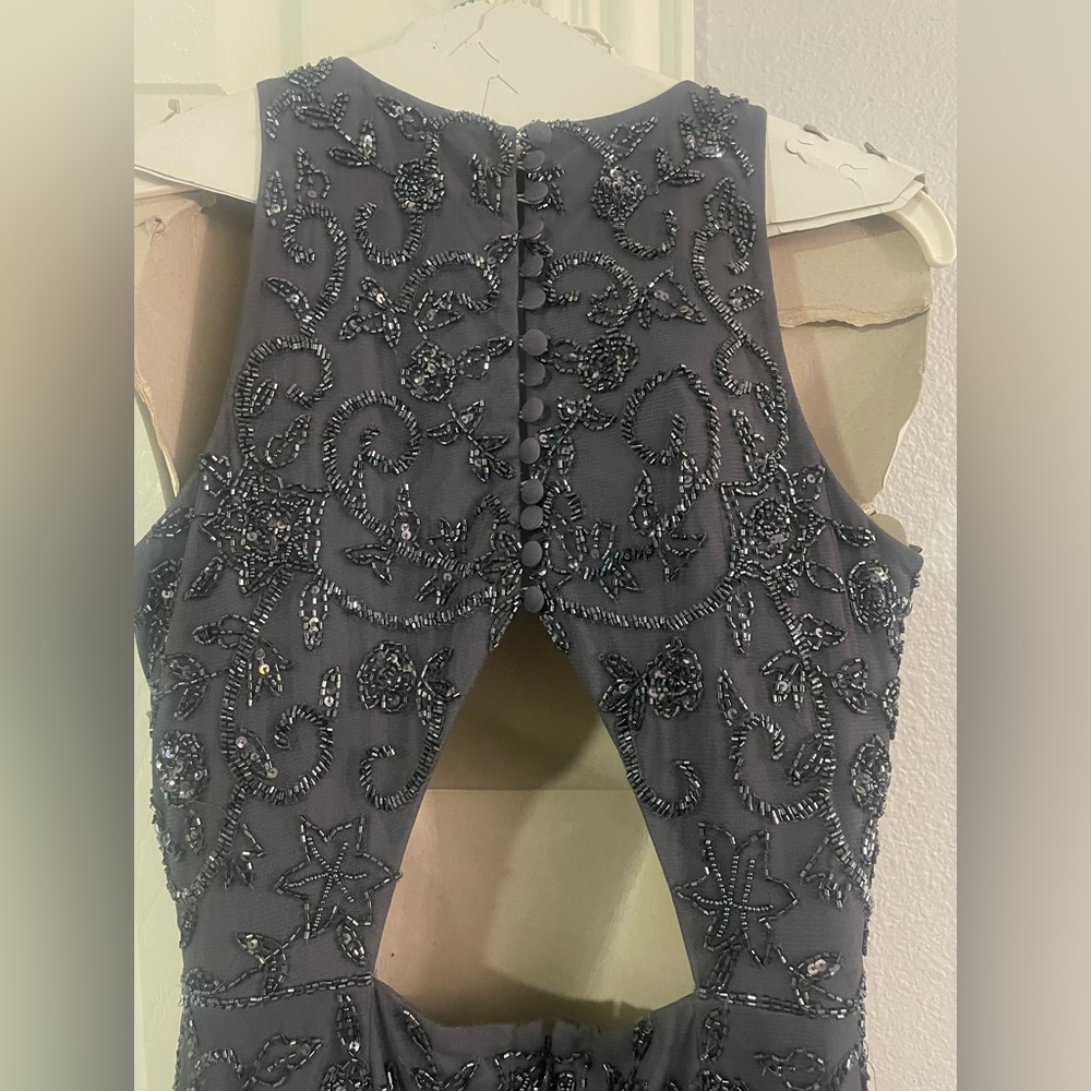 Adrianna Papell Platinum Sleeveless Evening Gown/ Bridal with Embellishments - Picture 3 of 5